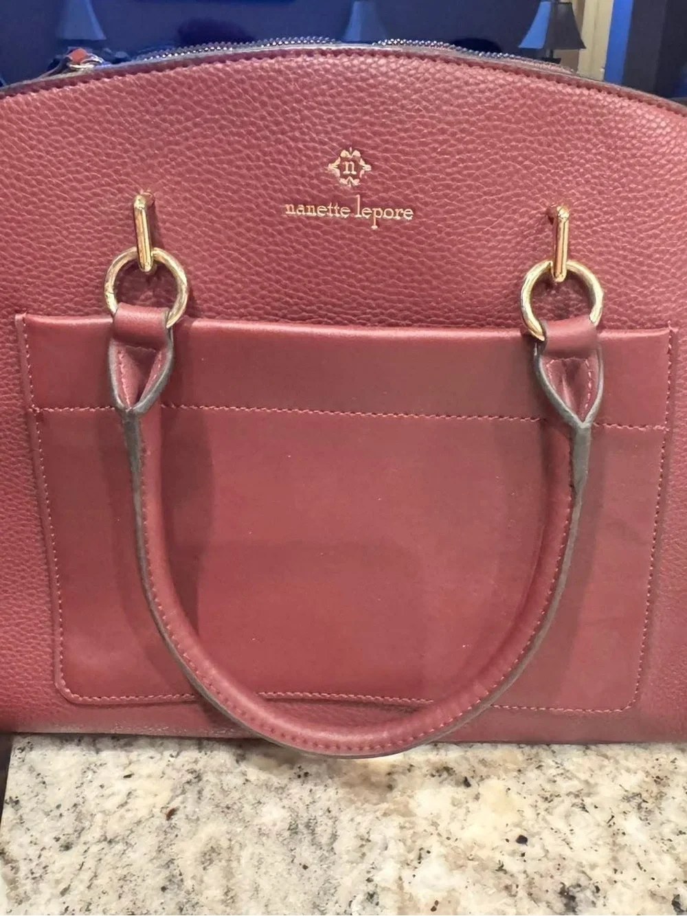 Nanette Lepore Faux Leather Satchel 13” wide 9 1/2” tall